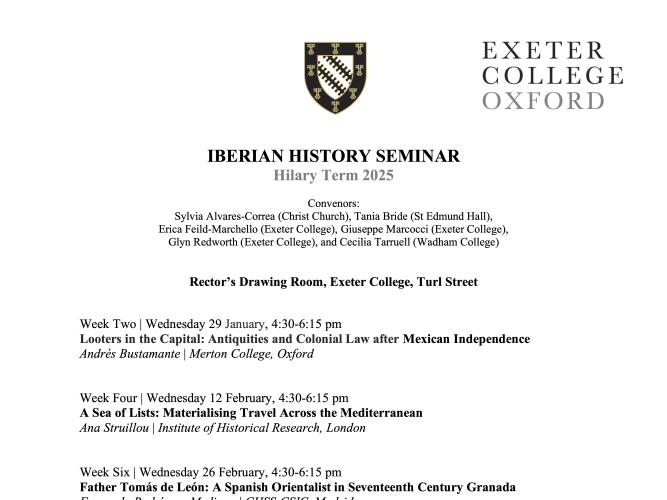 oxford iberian history seminar ht2025