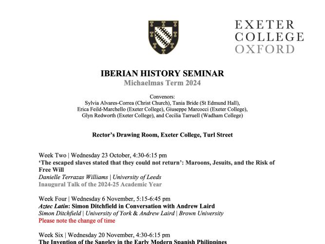 oxford iberian history seminar mt2024