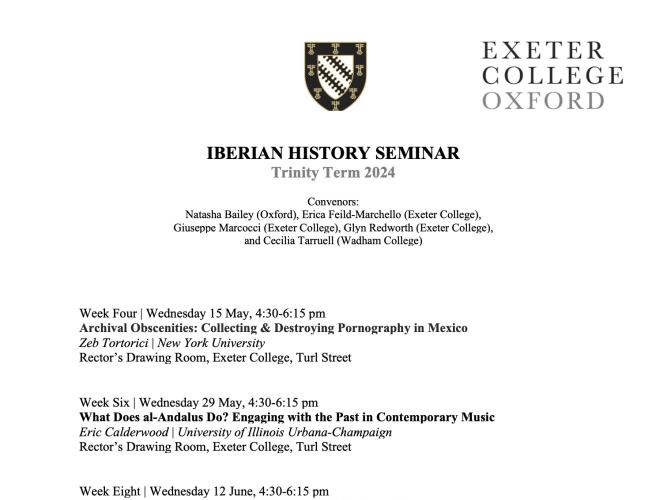 oxford iberian history seminar tt2024