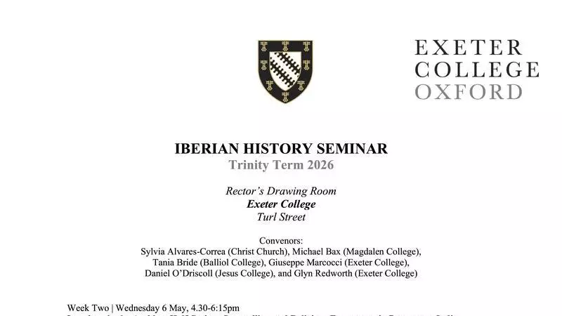 Iberian History Seminar: Term Card Released for Trinity Term 2026