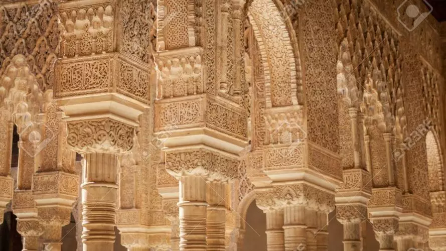 44365382 moresque ornaments from alhambra islamic royal palace granada spain 16th century