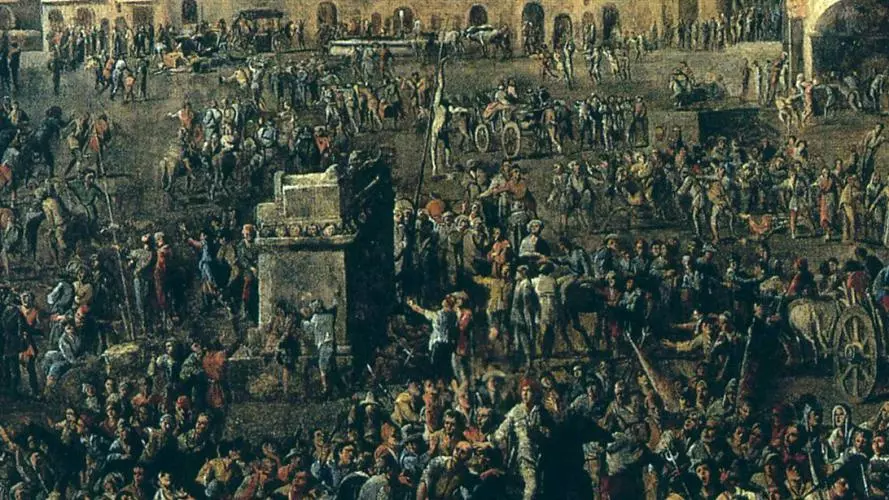 domenico gargiulo  piazza del mercato during the revolt of masaniello copy