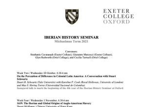 oxford iberian history seminar mt2021 picture