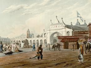 market place  emeric essex vidal  picturesque illustrations of buenos ayres and monte video