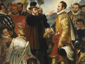 philip ii of spain berating william the silent prince of orange by cornelis kruseman